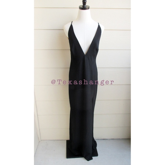 NWT Nicholas the Label Kasha Elletra Crepe Maxi Dress Size 6 Black - Picture 7 of 11